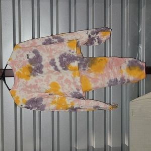Vans Grunge Wash Tie Dye Crop Crew Neck Sweatshirt and sweatpants